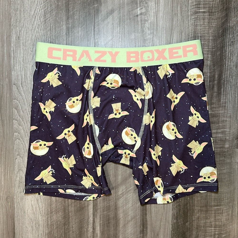 Star Wars The Mandalorian Baby Yoda Crazy Boxer Boxer Brief - Medium